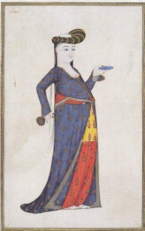 Ottoman Woman by Abdullah Buhari, 18th century, Topkapı Palace Museum
